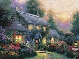 Autumn at Ashley's Cottage Paintings - Julianne's cottage by Thomas Kinkade
